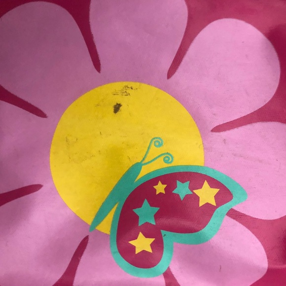 Adorable pink butterfly George girls vinyl rain jacket - Picture 5 of 5